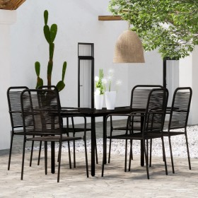 Juego de comedor de jardín 5 piezas negro en Conjuntos de jardín | Comprar online en Foru.es