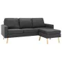 Dreisitzer-Sofa mit dunkelgrauem Stoffhocker von vidaXL, Sofas - Ref: Foro24-288724, Preis: 369,61 €, Rabatt: %