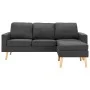 Dreisitzer-Sofa mit dunkelgrauem Stoffhocker von vidaXL, Sofas - Ref: Foro24-288724, Preis: 369,61 €, Rabatt: %