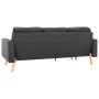 Sofá de 3 plazas con reposapiés de tela gris oscuro de vidaXL, Sofás - Ref: Foro24-288724, Precio: 375,26 €, Descuento: %
