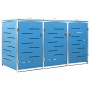 Cobertizo para tres contenedores basura acero 207x77,5x112,5 cm de vidaXL, Soportes para contenedores de residuos - Ref: Foro...