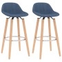 Taburetes de cocina 2 unidades tela azul de vidaXL, Taburetes de cocina - Ref: Foro24-289381, Precio: 122,73 €, Descuento: %