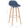 Taburetes de cocina 2 unidades tela azul de vidaXL, Taburetes de cocina - Ref: Foro24-289381, Precio: 122,73 €, Descuento: %