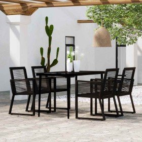 Juego de comedor de jardín 5 piezas negro en Conjuntos de jardín | Comprar online en Foru.es