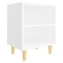 Nachttisch mit Massivholzbeinen weiß 40x30x50 cm von vidaXL, Nachttische - Ref: Foro24-805779, Preis: 37,57 €, Rabatt: %