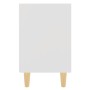 Mesita de noche con patas de madera maciza blanco 40x30x50 cm de vidaXL, Mesitas de noche - Ref: Foro24-805779, Precio: 38,03...
