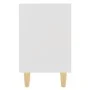 Mesita de noche con patas de madera maciza blanco 40x30x50 cm de vidaXL, Mesitas de noche - Ref: Foro24-805779, Precio: 37,57...
