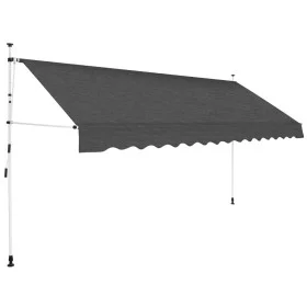 Toldo retráctil de operación manual antracita 400 cm de vidaXL, Toldos - Ref: Foro24-143692, Precio: 104,47 €, Descuento: %