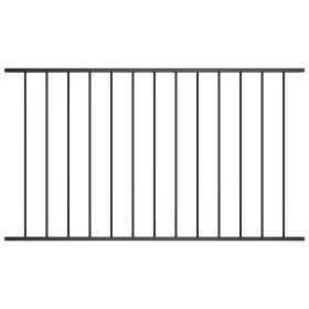 Schwarz pulverbeschichtetes Stahlzaunelement 1,7 x 1 m von vidaXL, Zaunpaneele - Ref: Foro24-145219, Preis: 50,61 €, Rabatt: %