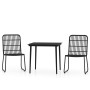 Juego de comedor para jardín 3 piezas negro en Conjuntos de jardín | Comprar online en Foru.es
