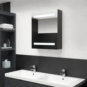 Armario de baño con espejo gris antracita 50x14x60 cm de vidaXL, Tocadores de baño - Ref: Foro24-326487, Precio: 99,69 €, Des...