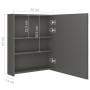 Armario de baño con espejo gris antracita 50x14x60 cm de vidaXL, Tocadores de baño - Ref: Foro24-326487, Precio: 101,39 €, De...