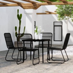 Juego de comedor de jardín 5 piezas negro en Conjuntos de jardín | Comprar online en Foru.es