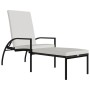 Tumbona con reposapiés ratán sintético marrón de vidaXL, Tumbonas - Ref: Foro24-317628, Precio: 91,61 €, Descuento: %