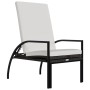 Tumbona con reposapiés ratán sintético marrón de vidaXL, Tumbonas - Ref: Foro24-317628, Precio: 91,61 €, Descuento: %