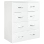 Aparador con 4 cajones blanco brillante 60x30,5x71 cm de vidaXL, Aparadores - Ref: Foro24-342579, Precio: 91,52 €, Descuento: %