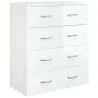 Sideboard mit 4 glänzend weißen Schubladen 60x30,5x71 cm von vidaXL, Sideboards - Ref: Foro24-342579, Preis: 92,01 €, Rabatt: %