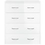 Aparador con 4 cajones blanco brillante 60x30,5x71 cm de vidaXL, Aparadores - Ref: Foro24-342579, Precio: 91,52 €, Descuento: %
