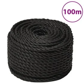 Arbeitsseil aus schwarzem Polypropylen 14 mm 100 m von vidaXL, Seile und Metallschnüre - Ref: Foro24-153023, Preis: 66,09 €, ...
