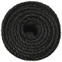 Cuerda de trabajo polipropileno negro 14 mm 100 m de vidaXL, Sogas y cuerdas metálicas - Ref: Foro24-153023, Precio: 66,09 €,...