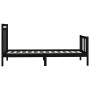 Estructura de cama madera maciza de pino negro 100x200 cm de vidaXL, Camas y somieres - Ref: Foro24-3107022, Precio: 133,54 €...