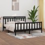 Estructura de cama de madera maciza de pino negra 200x200 cm de vidaXL, Camas y somieres - Ref: Foro24-3107052, Precio: 206,5...