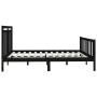 Estructura de cama de madera maciza de pino negra 200x200 cm de vidaXL, Camas y somieres - Ref: Foro24-3107052, Precio: 206,5...