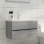 Mueble de baño con lavabo madera contrachapada gris Sonoma de vidaXL, Tocadores de baño - Ref: Foro24-3120346, Precio: 240,26...