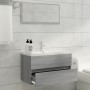 Mueble de baño con lavabo madera contrachapada gris Sonoma de vidaXL, Tocadores de baño - Ref: Foro24-3120346, Precio: 240,26...