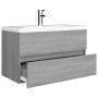 Mueble de baño con lavabo madera contrachapada gris Sonoma de vidaXL, Tocadores de baño - Ref: Foro24-3120346, Precio: 240,26...