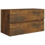 Mueble de baño con lavabo madera contrachapada roble ahumado de vidaXL, Tocadores de baño - Ref: Foro24-3120345, Precio: 243,...