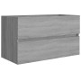 Mueble de baño con lavabo madera contrachapada gris Sonoma de vidaXL, Tocadores de baño - Ref: Foro24-3120346, Precio: 240,26...