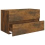 Mueble de baño con lavabo madera contrachapada roble ahumado de vidaXL, Tocadores de baño - Ref: Foro24-3120345, Precio: 243,...