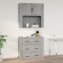 Armario de pared madera contrachapada gris hormigón 80x33x80 cm de vidaXL, Aparadores - Ref: Foro24-816588, Precio: 82,05 €, ...