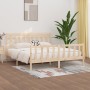 Estructura de cama de madera maciza de pino 200x200 cm de vidaXL, Camas y somieres - Ref: Foro24-3107048, Precio: 144,43 €, D...