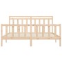 Estructura de cama de madera maciza de pino 200x200 cm de vidaXL, Camas y somieres - Ref: Foro24-3107048, Precio: 144,43 €, D...