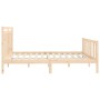 Estructura de cama de madera maciza de pino 200x200 cm de vidaXL, Camas y somieres - Ref: Foro24-3107048, Precio: 144,43 €, D...