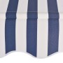 Toldo manual retráctil 200 cm azul y blanco a rayas de vidaXL, Toldos - Ref: Foro24-43220, Precio: 65,73 €, Descuento: %