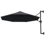 Sombrilla de pared con barra de metal 300 cm antracita de vidaXL, Sombrillas - Ref: Foro24-44865, Precio: 96,76 €, Descuento: %