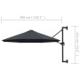 Sombrilla de pared con barra de metal 300 cm antracita de vidaXL, Sombrillas - Ref: Foro24-44865, Precio: 96,76 €, Descuento: %