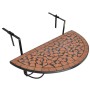Mesa de balcón colgante mosaico terracota de vidaXL, Mesas de jardín - Ref: Foro24-41123, Precio: 79,99 €, Descuento: %