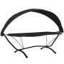 Tumbona de jardín con dosel de acero y tela oxford negra de vidaXL, Camas para exteriores - Ref: Foro24-317599, Precio: 95,70...
