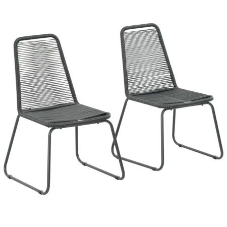 Sillas de jardín 2 unidades ratán sintético negro de vidaXL, Sillas de jardín - Ref: Foro24-44442, Precio: 112,88 €, Descuent...