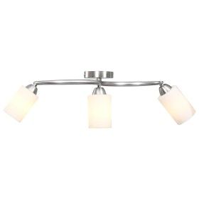 Lámpara de techo pantallas cerámica cono blanco 3 bombillas E14 de vidaXL, Apliques de techo - Ref: Foro24-289232, Precio: 28...