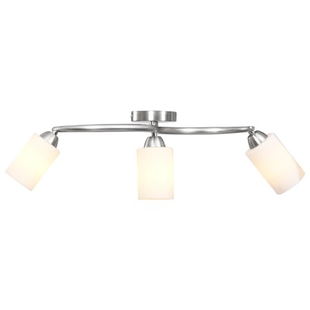 Lámpara de techo pantallas cerámica cono blanco 3 bombillas E14 de vidaXL, Apliques de techo - Ref: Foro24-289232, Precio: 28...