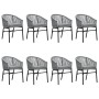 Juego de comedor de jardín 9 piezas ratán sintético gris en Conjuntos de jardín | Comprar online en Foru.es