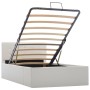Cama canapé hidráulica cuero sintético blanco 90x200 cm de vidaXL, Camas y somieres - Ref: Foro24-285516, Precio: 257,19 €, D...