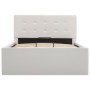 Cama canapé hidráulica cuero sintético blanco 90x200 cm de vidaXL, Camas y somieres - Ref: Foro24-285516, Precio: 257,19 €, D...