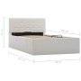 Cama canapé hidráulica cuero sintético blanco 90x200 cm de vidaXL, Camas y somieres - Ref: Foro24-285516, Precio: 257,19 €, D...