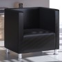Sillón de cuero sintético negro de vidaXL, Sillones - Ref: Foro24-240068, Precio: 175,50 €, Descuento: %